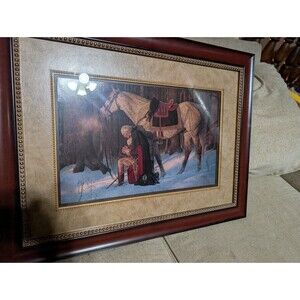 Arnold Fribergs "The Prayer at Valley Forge" George Washington Art Print  Framed